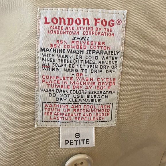 London Fog Petite Maxi Raincoat 8P - Picture 4 of 6